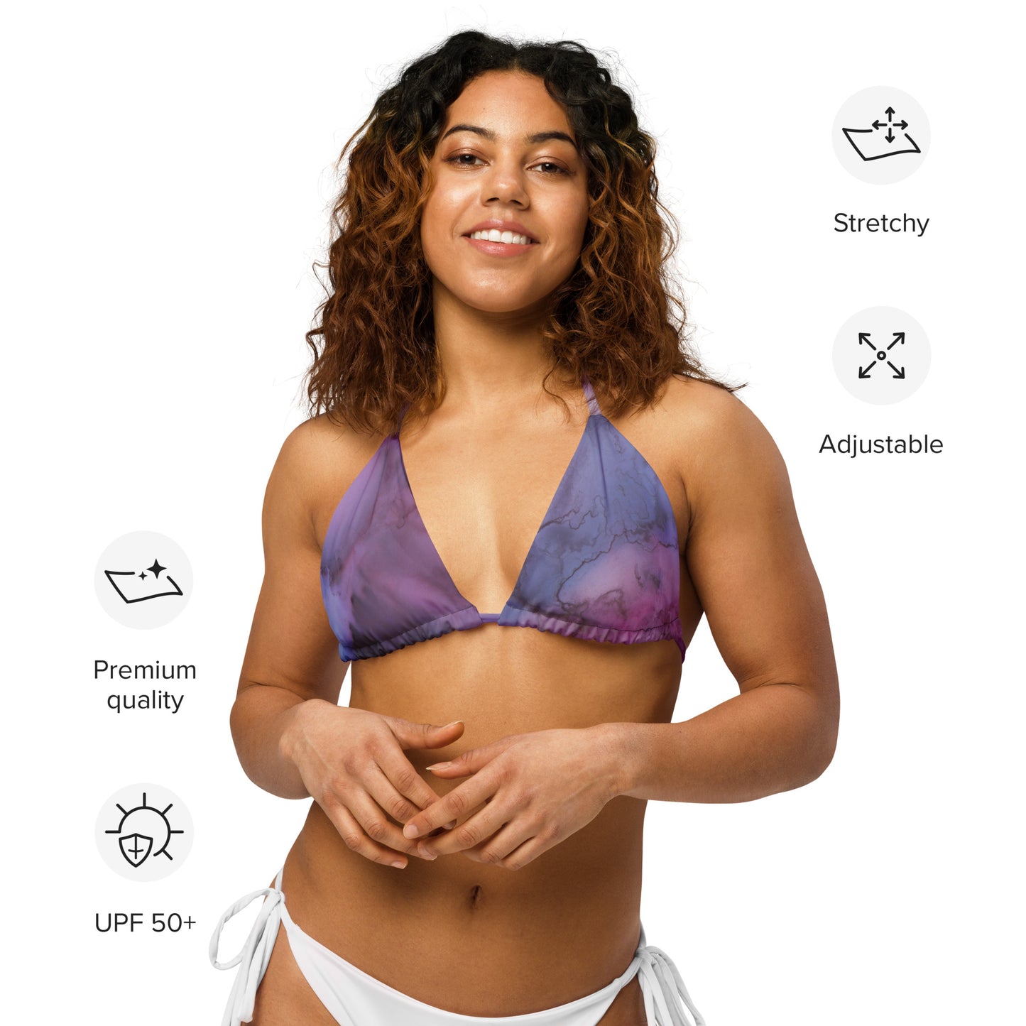 String bikini top - Purple Man Eater